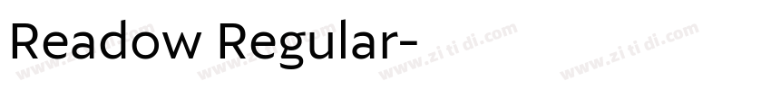 Readow Regular字体转换